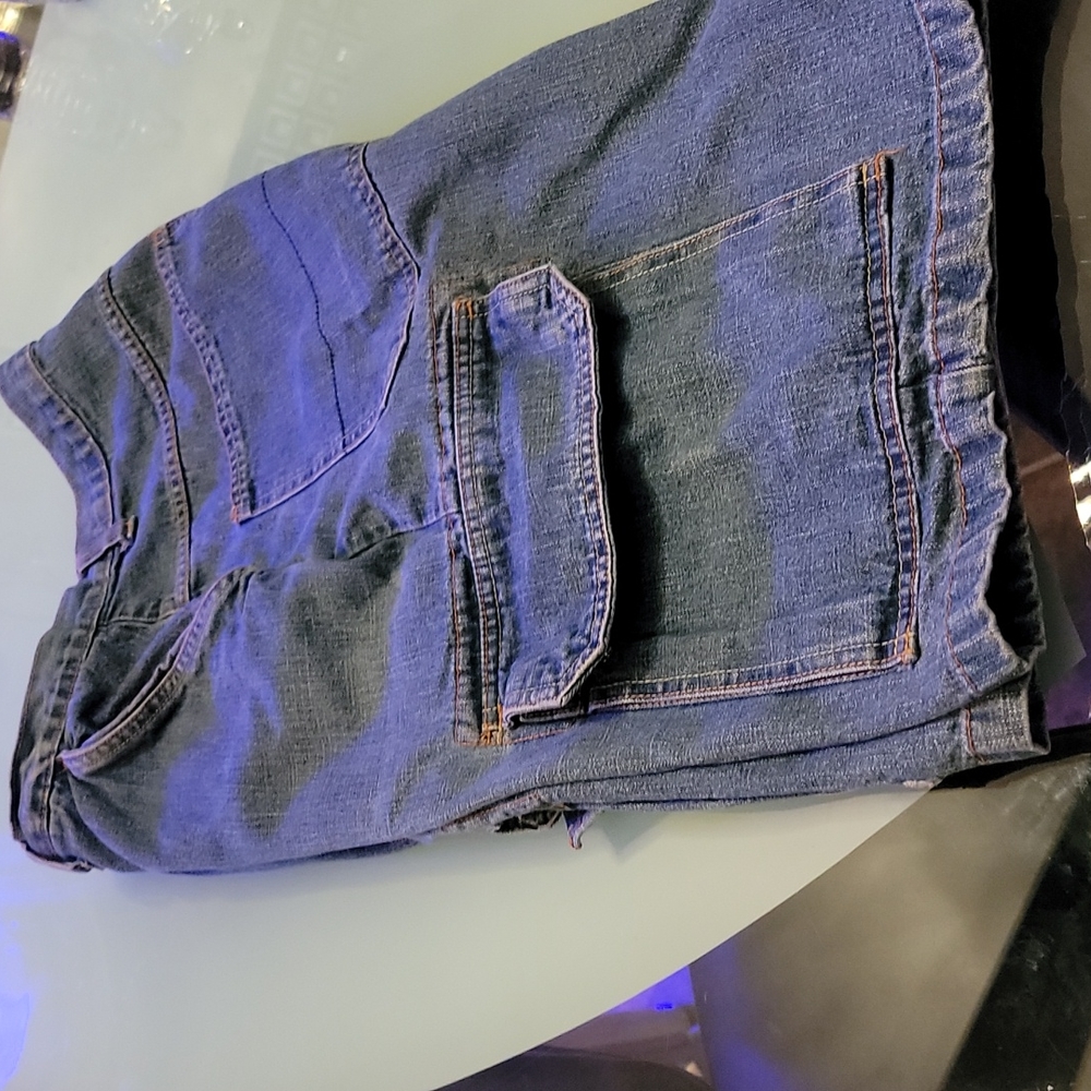 Highland  Outfitters denim cargo shorts 36